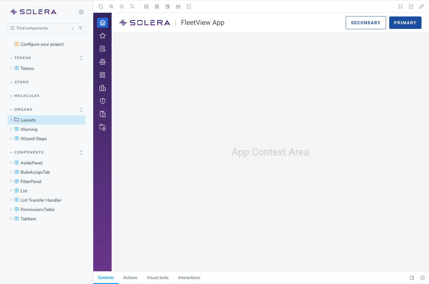 Storybook layouts documentation with the global header